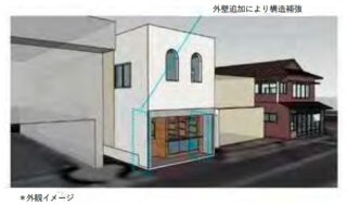 外壁追加により構造補強